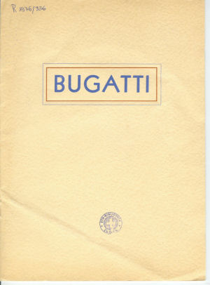 the Bugatti revue: Bugatti Bucar Brochure